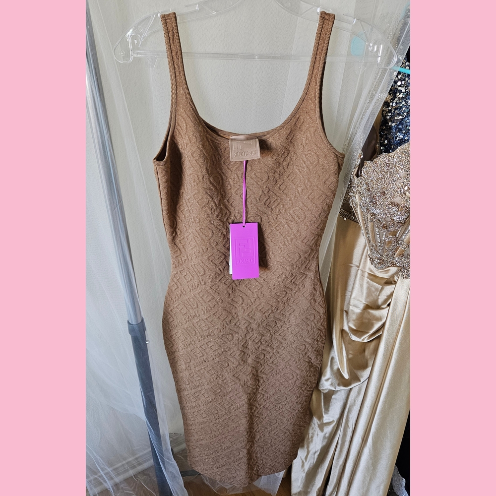 Fendi x SKIMS Embossed Logo Midi Dress California